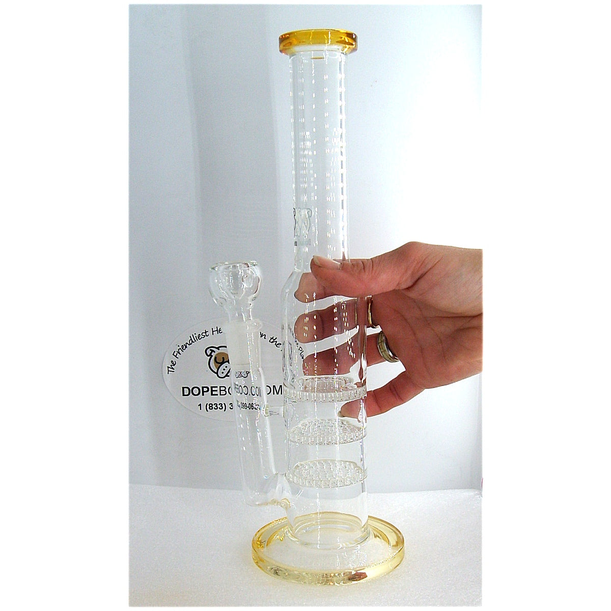 Triple Honeycomb Perc Skinny Water Pipe