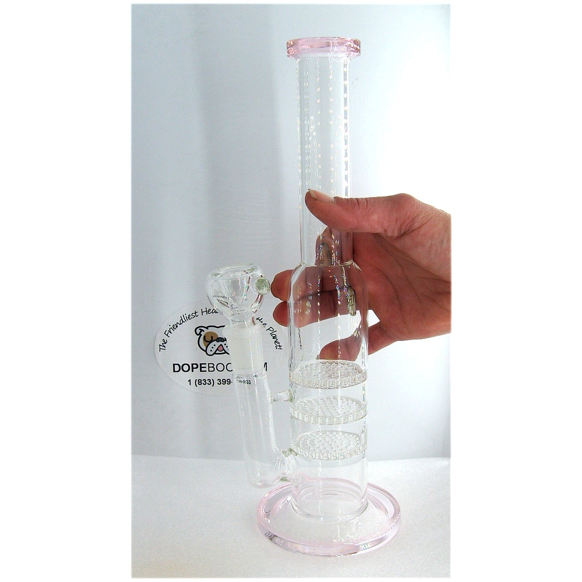 Triple Honeycomb Perc Skinny Water Pipe