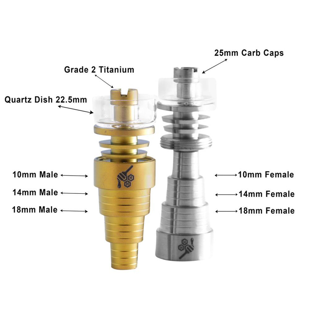 TITANIUM 6 IN 1 CAGE HYBRID DAB NAIL