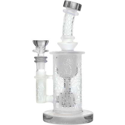 Calibear Sandblasted Seed Of Life Perc Torus Can Bong