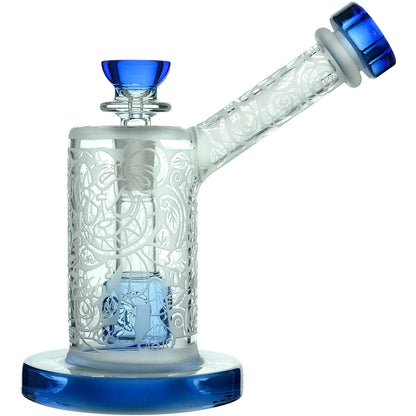 Calibear Sandblasted Seed Of Life Percolator Upright Bubbler