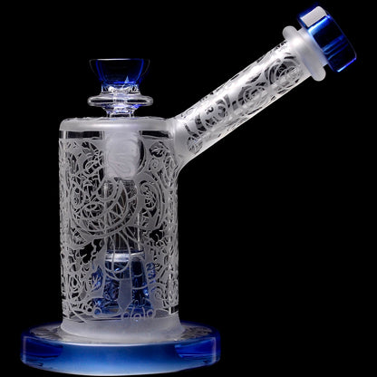 Calibear Sandblasted Seed Of Life Percolator Upright Bubbler