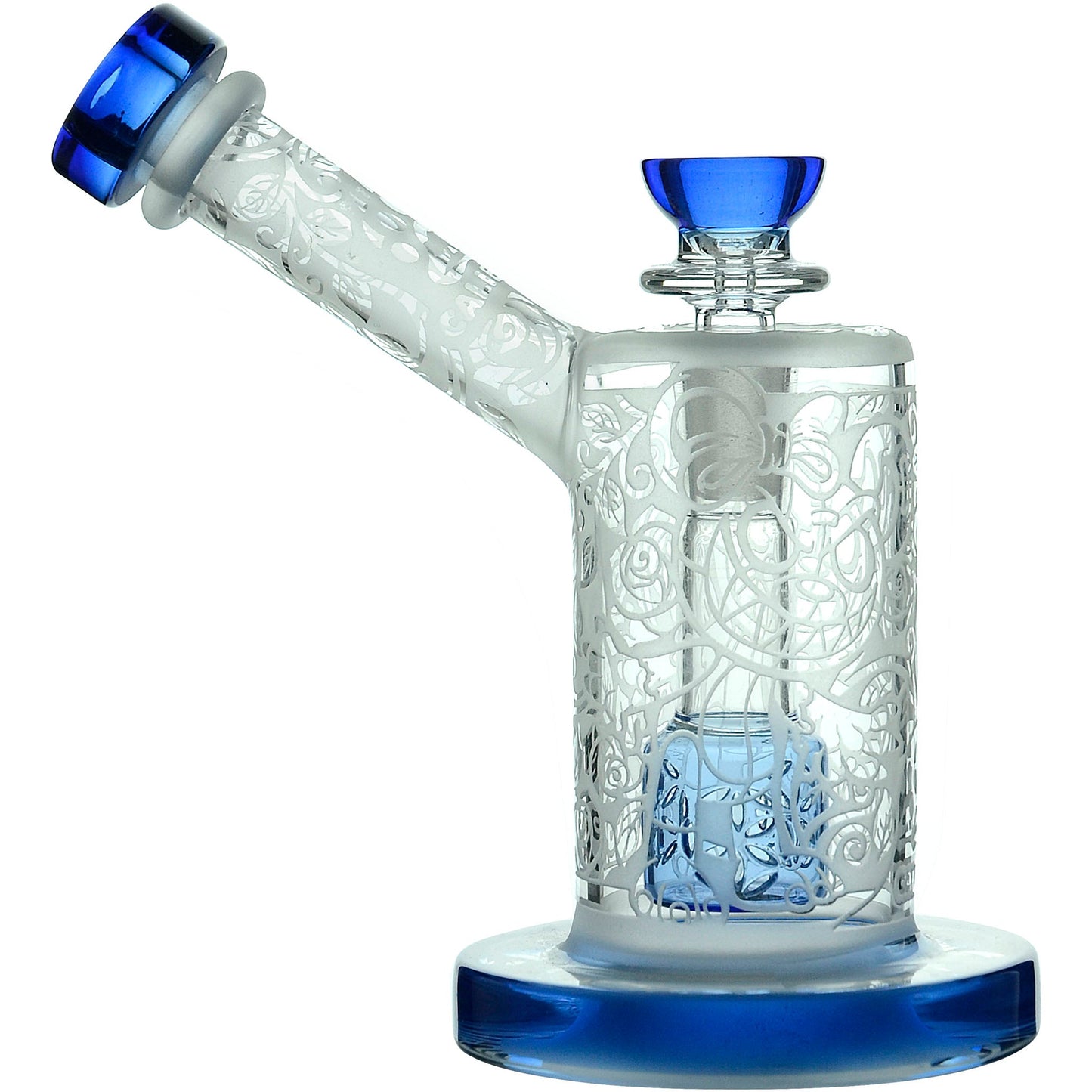 Calibear Sandblasted Seed Of Life Percolator Upright Bubbler