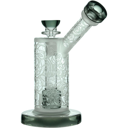 Calibear Sandblasted Seed Of Life Percolator Upright Bubbler