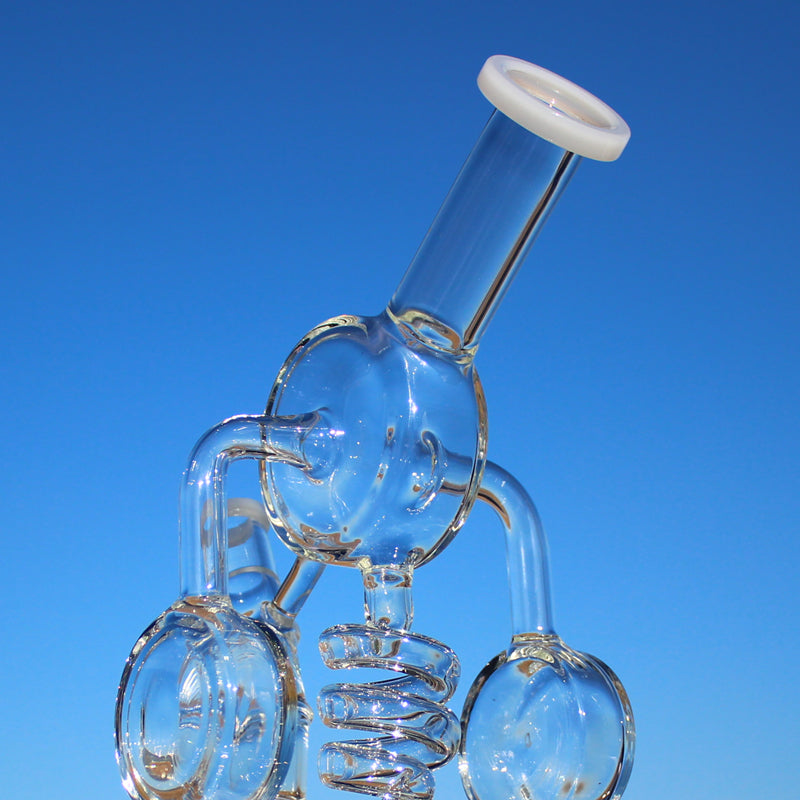 Approx. 11" Spiral Mushroom Recycler Water Pipe w/ Circ Perc