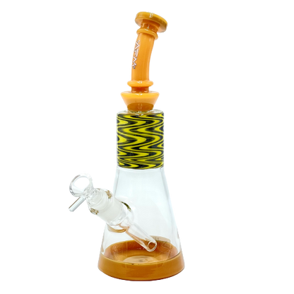 10.5" AFM Glass Wig Wag Glass Beaker Bong