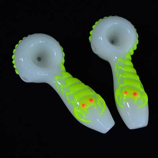 Glow in the Dark Scorpion Spoon Pipe