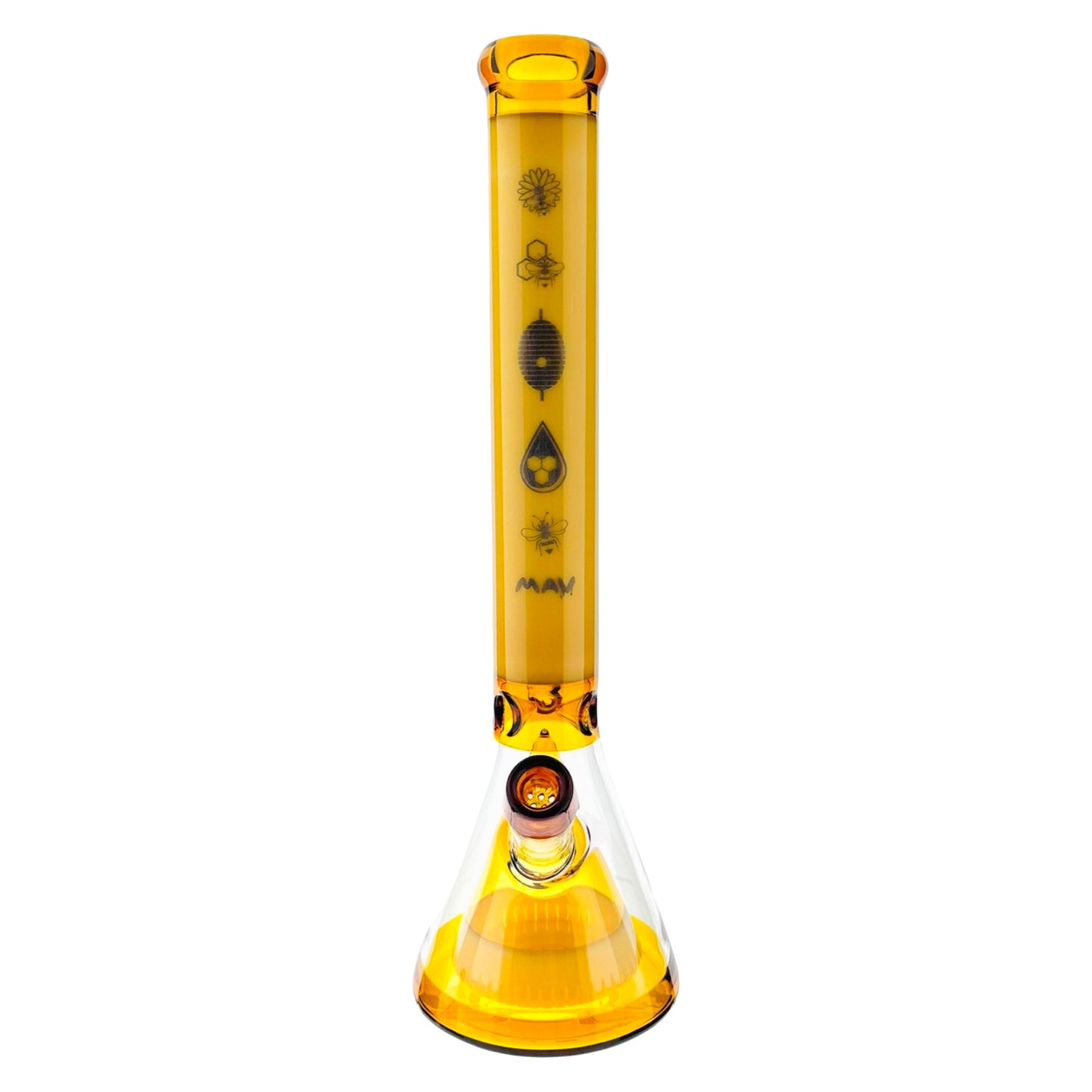 Sweet Sacred Honey Bee MAV Glass Pyramid Laser Beaker Bong