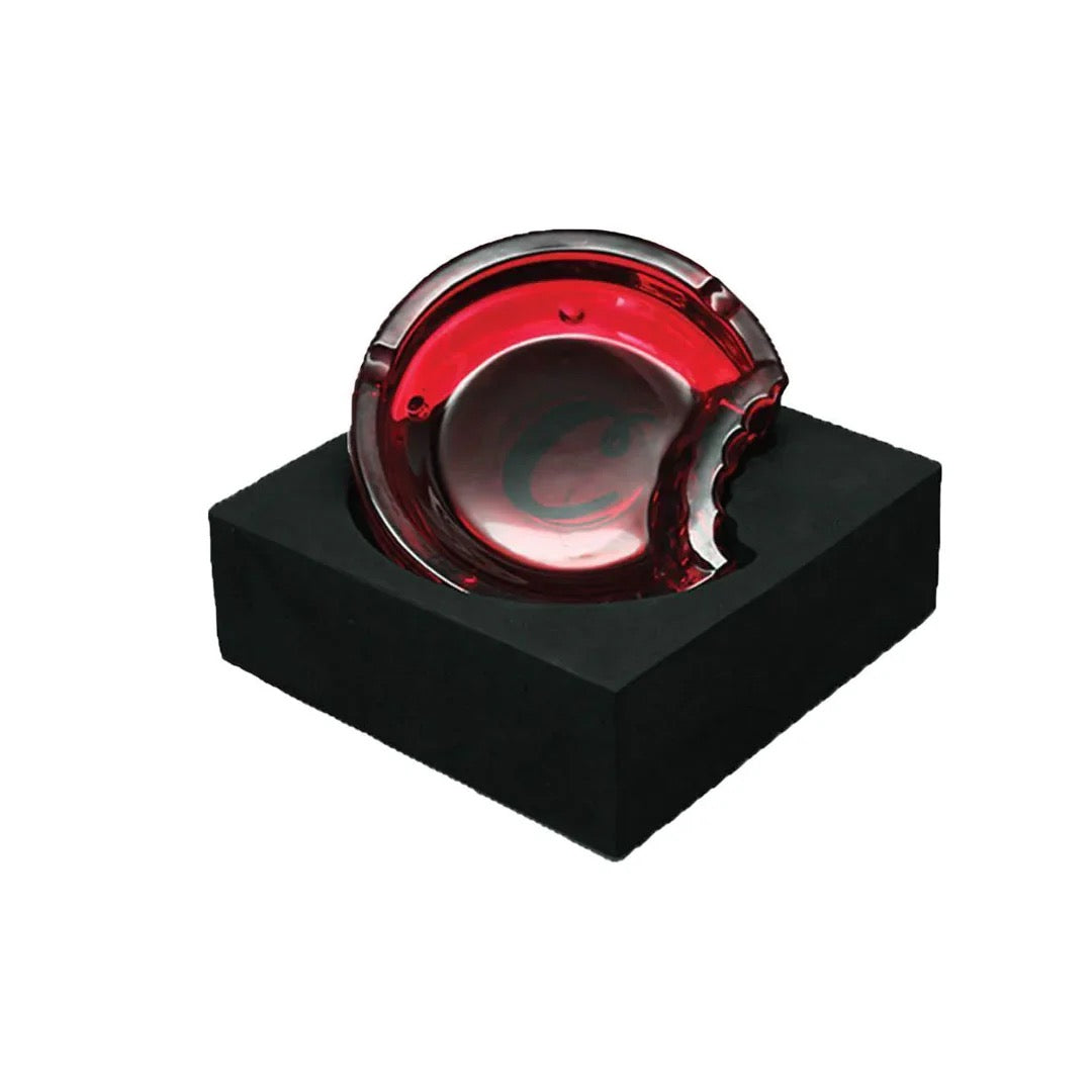 Cookies C-Bite Glass Ashtray Red