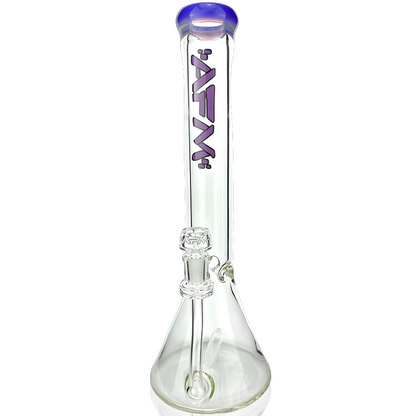 13" AFM Glass Inline Perc Colored Lip 9mm Glass Beaker Bong