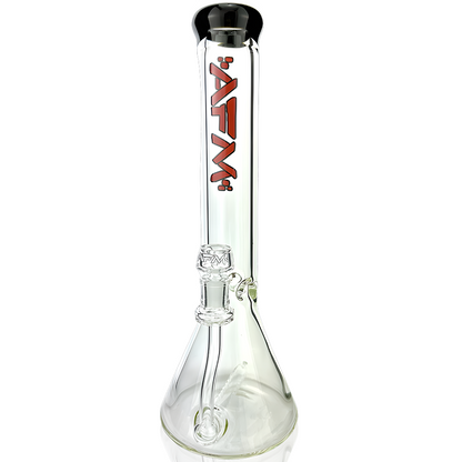 13" AFM Glass Inline Perc Colored Lip 9mm Glass Beaker Bong