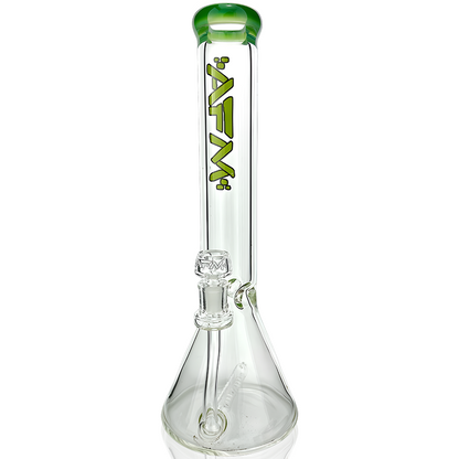 13" AFM Glass Inline Perc Colored Lip 9mm Glass Beaker Bong