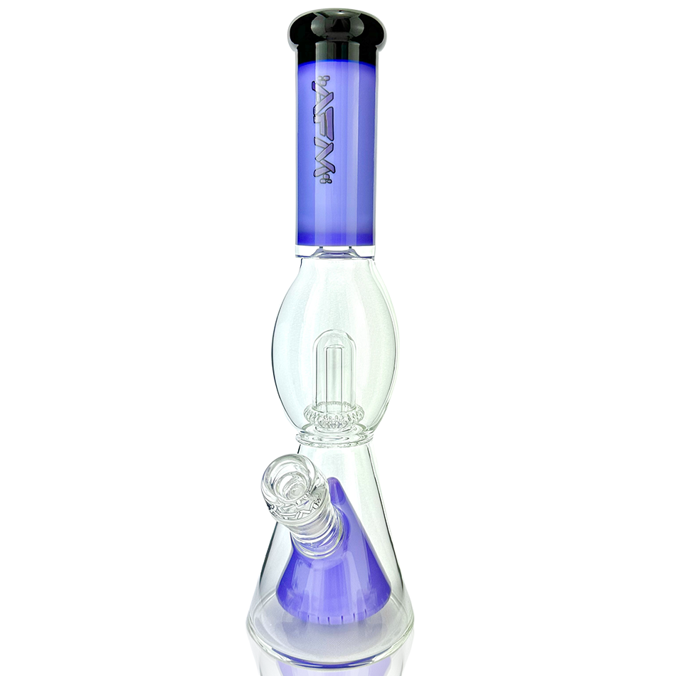 13" AFM Glass UFO Pyramid Color Glass Beaker Bong