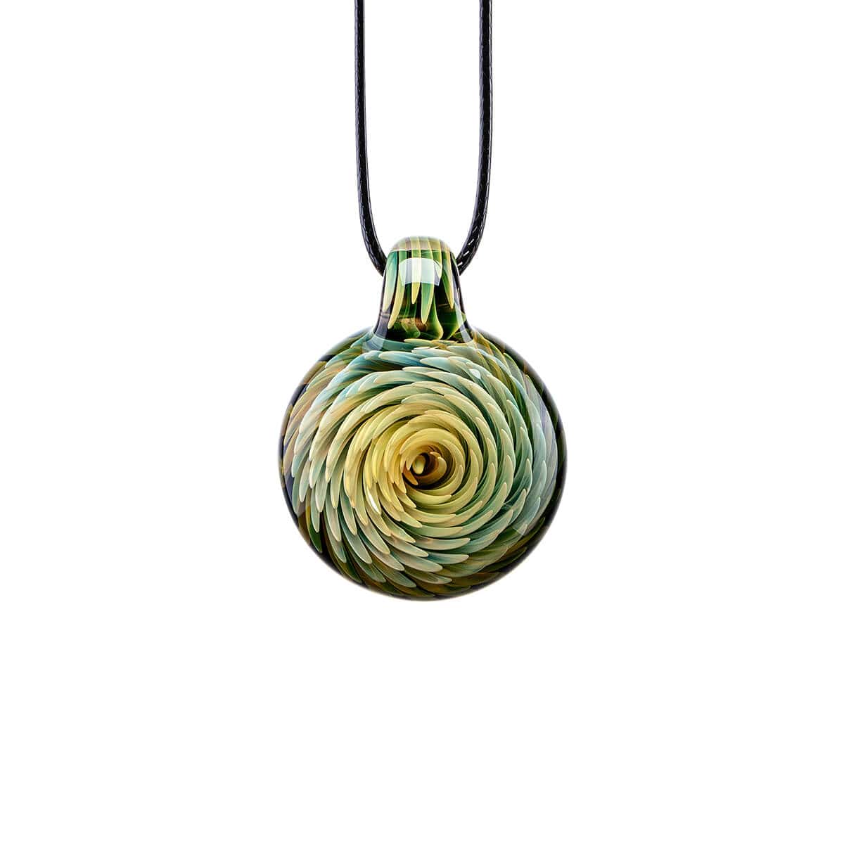 FLOWER INSPIRED GLASS PENDANT NECKLACE