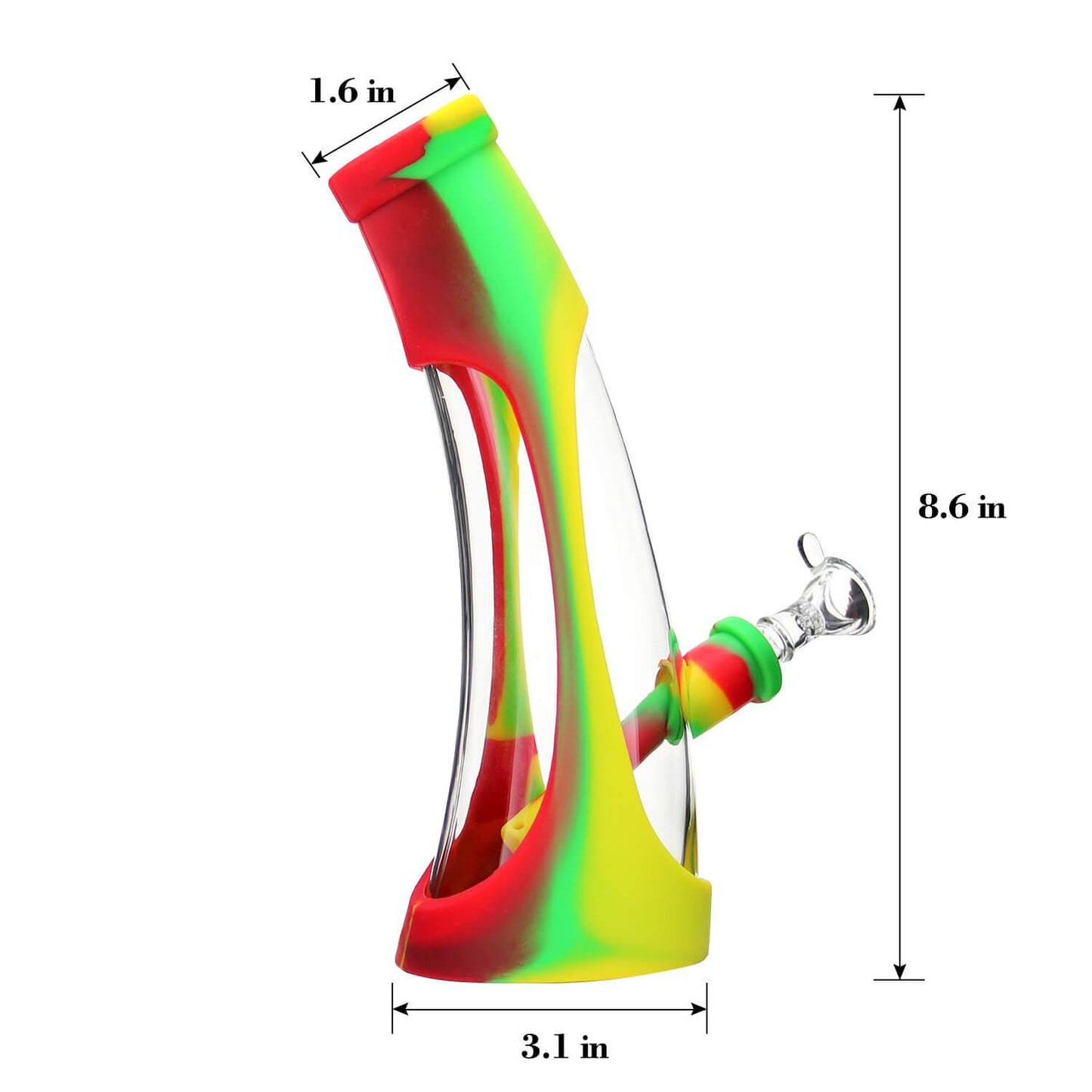 Silicone and Glass Horn Bong