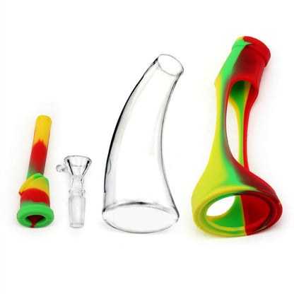 Silicone and Glass Horn Bong