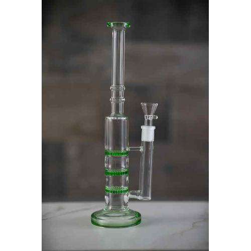 Triple Honeycomb Perc Skinny Water Pipe