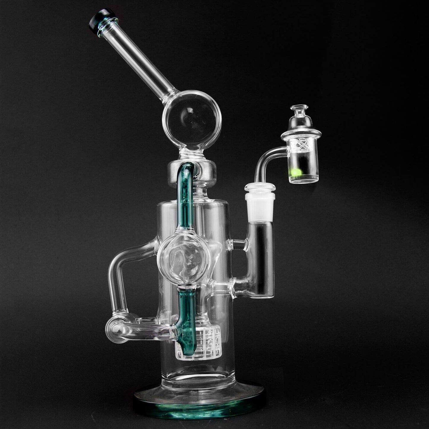 Quartz Banger with Spinner Carb Cap and Terp Pearls