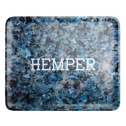 HEMPER  - Luxe Marble Black/Blue Rolling Tray