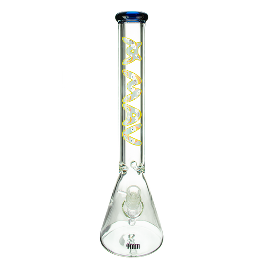 18" x 9mm High Rainbow Specialty Slab Beaker Bong