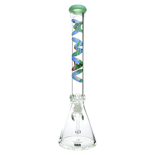 18" x 9mm Hawaii Floral Specialty Slab Beaker Bong