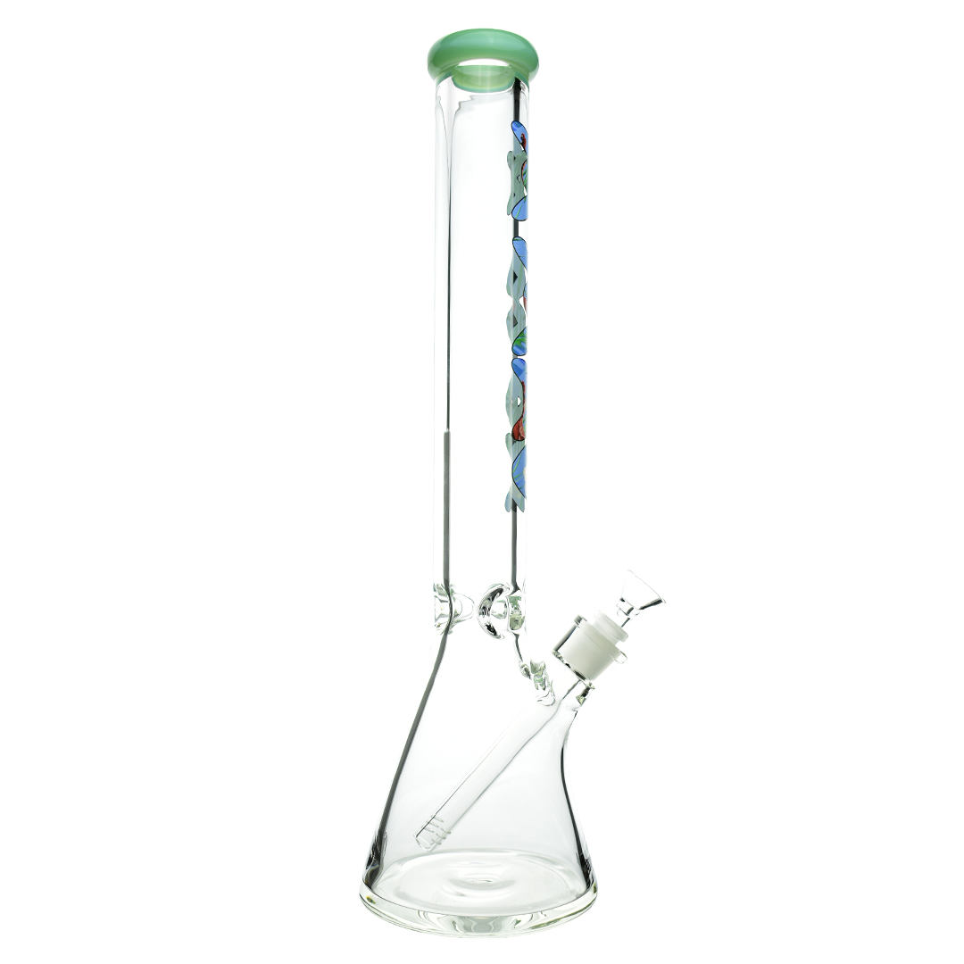 18" x 9mm Hawaii Floral Specialty Slab Beaker Bong