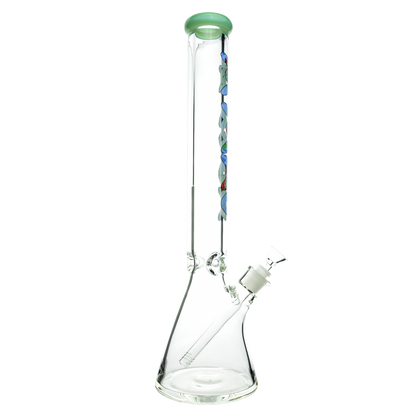 18" x 9mm Hawaii Floral Specialty Slab Beaker Bong