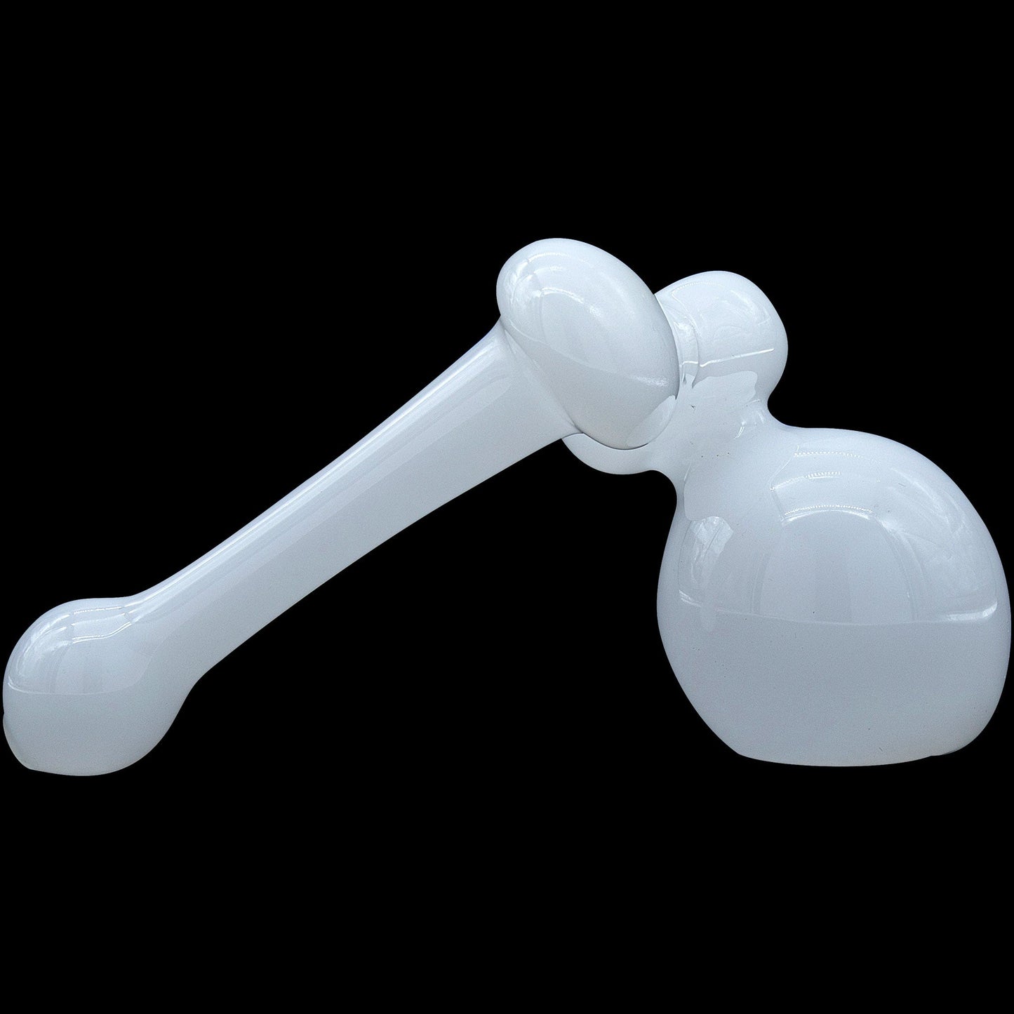 "Ivory Sidecar" Glass Sidecar Bubbler Pipe