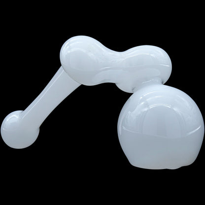 "Ivory Sidecar" Glass Sidecar Bubbler Pipe