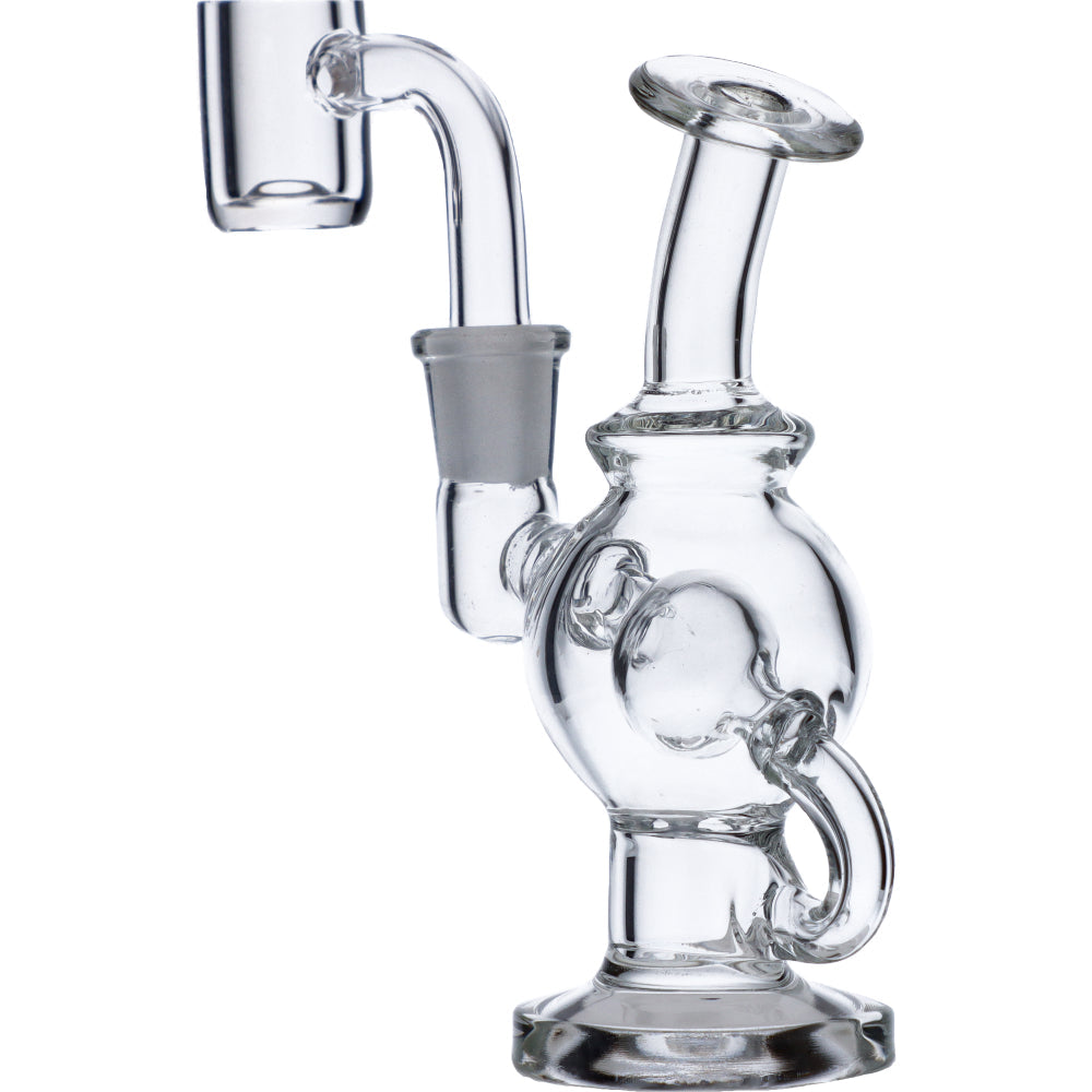 Bent Neck Rig w/Quartz Mini-Clear-5in(RCL-S-J01)