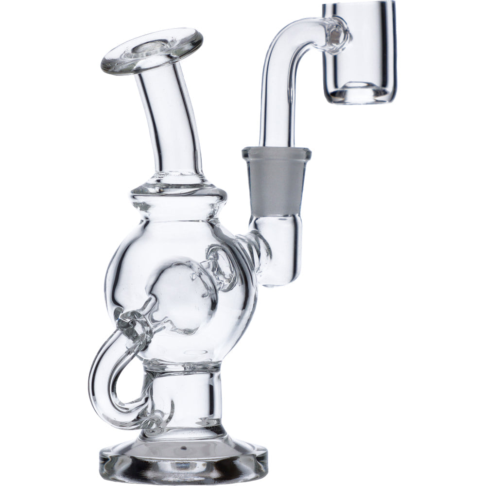 Bent Neck Rig w/Quartz Mini-Clear-5in(RCL-S-J01)