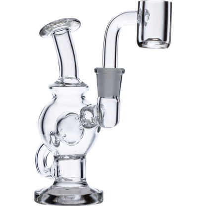 Bent Neck Rig w/Quartz Mini-Clear-5in(RCL-S-J01)