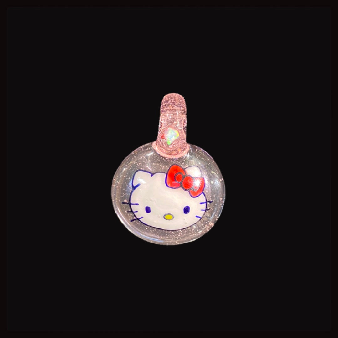 Avi Glass Pendant - Hello Kitty