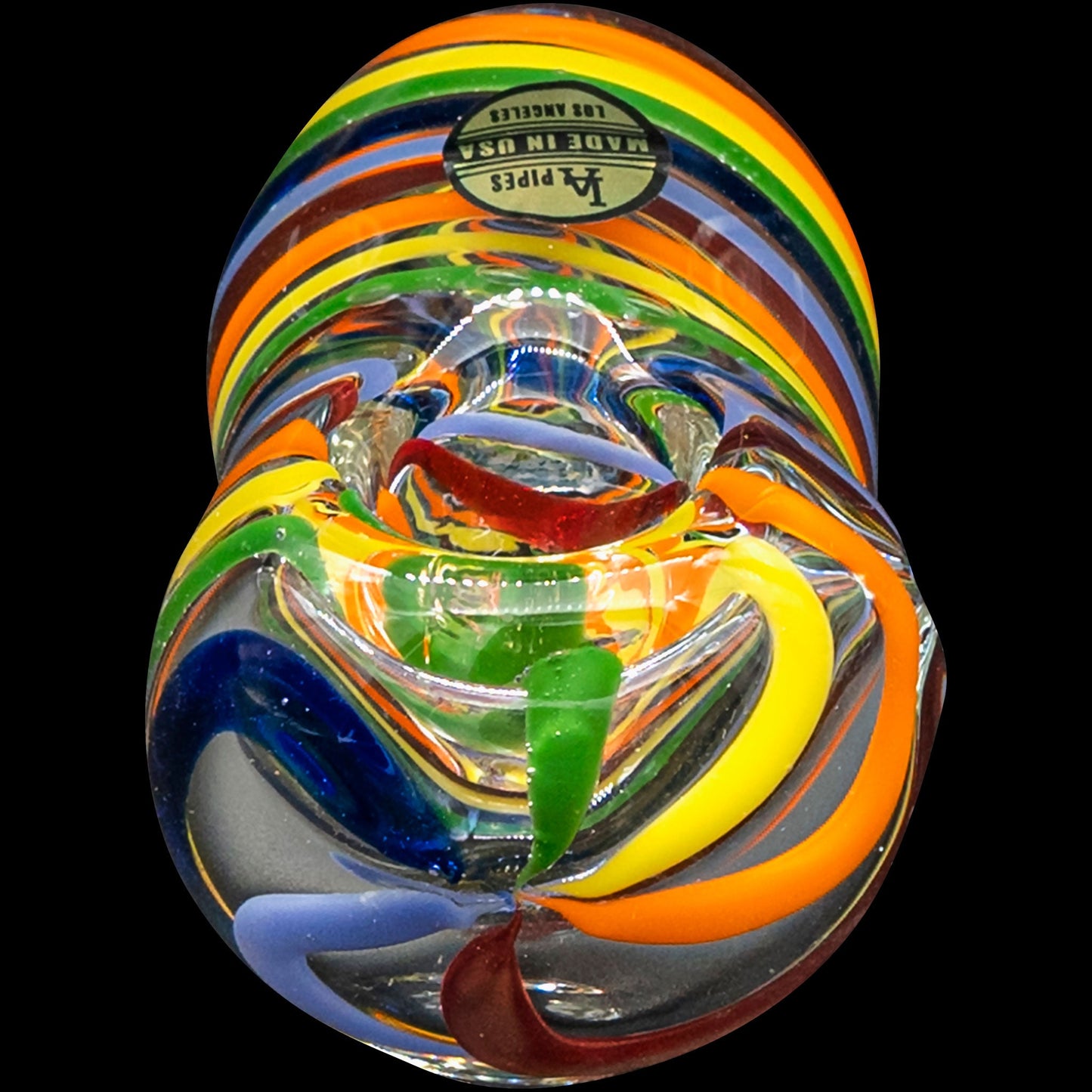 "Easter Egg" Rainbow Swirl Heavy Egg-Shaped Pipe