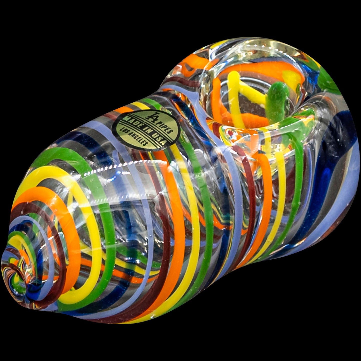 "Easter Egg" Rainbow Swirl Heavy Egg-Shaped Pipe