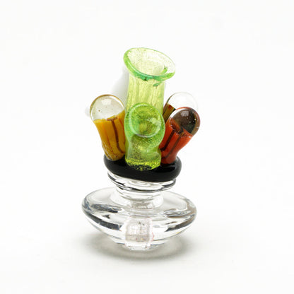 Coral Reef Puffco Peak Glass Carb Cap