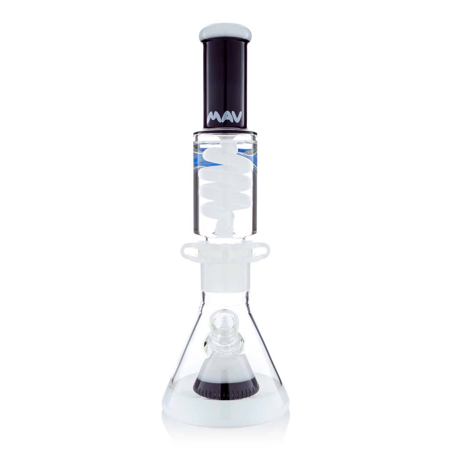 Black and White Slitted Pyramid Beaker Freezable Coil System