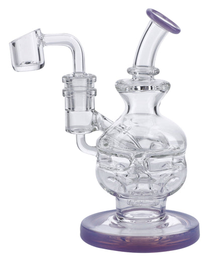 6" Swiss Perc Recycler Rig - Milky Purple