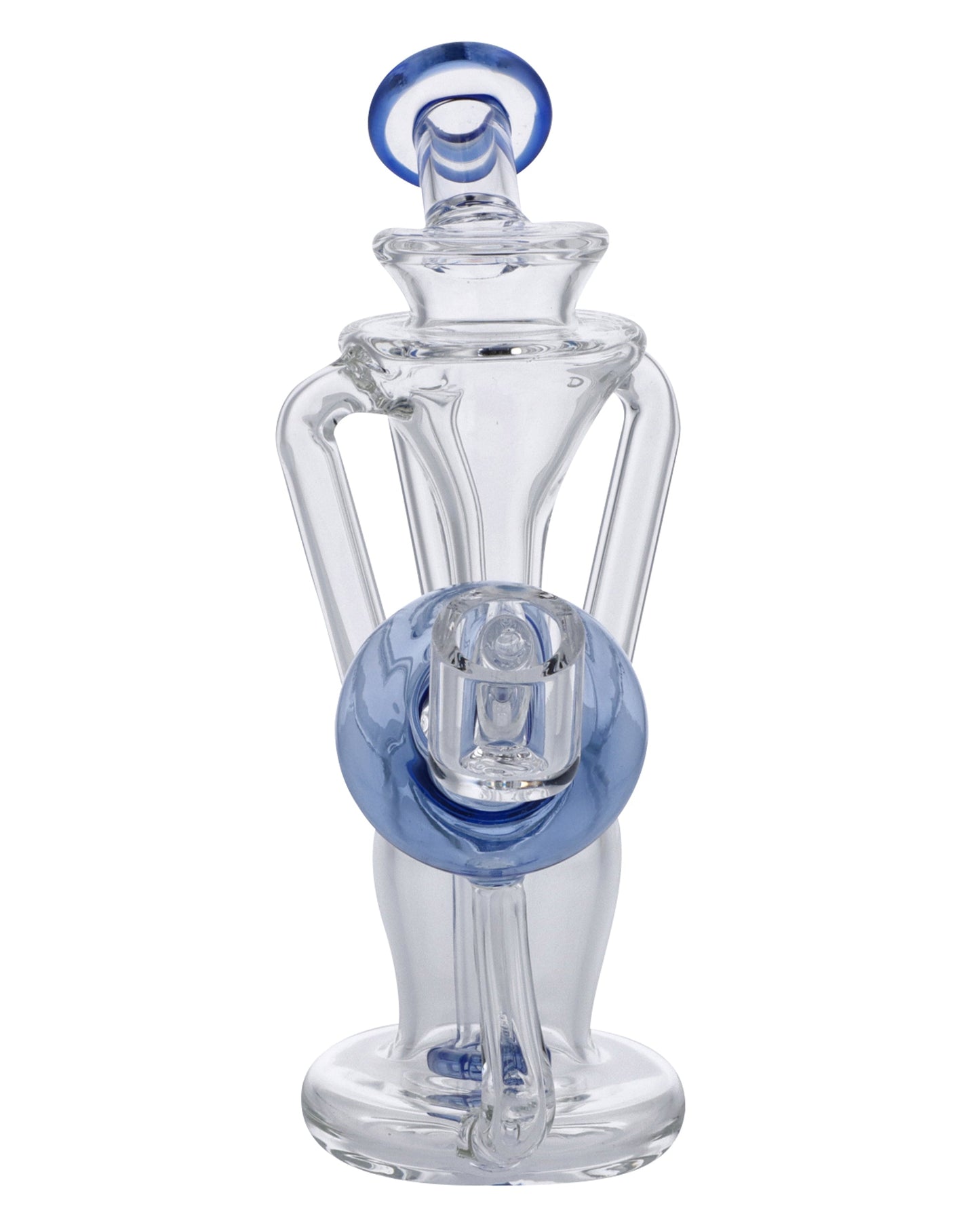 Blue Bent Neck Dab Rig Recycler