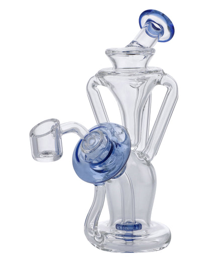 Blue Bent Neck Dab Rig Recycler