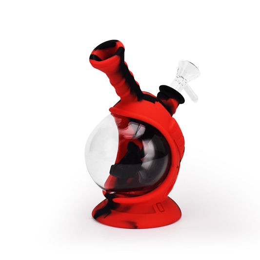 7.5'' Silicone Astro Bubbler - Black & Red