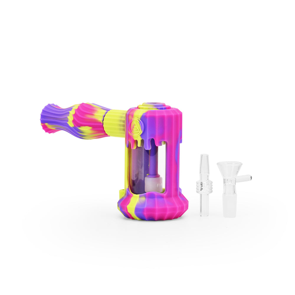 6'' Duality Silicone Dual Use Bubbler - Miami Sunset