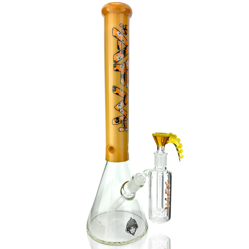 18" Spooky Halloween Glass Beaker Bong Bundle