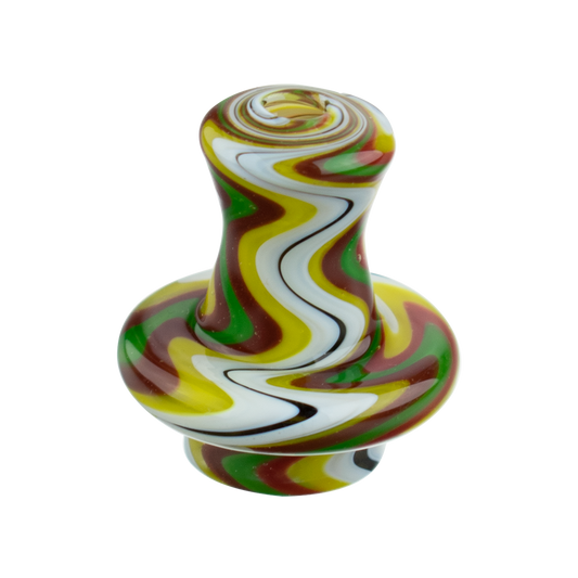 Yellow Swirl Cap + 2 pearls