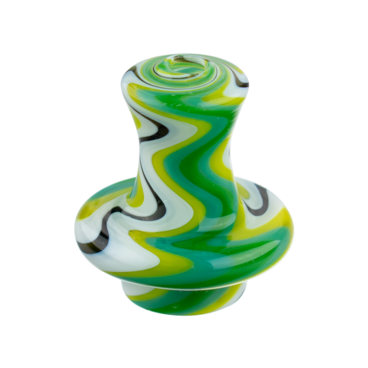 Green Swirl Cap + 2 pearls  (BX155A)