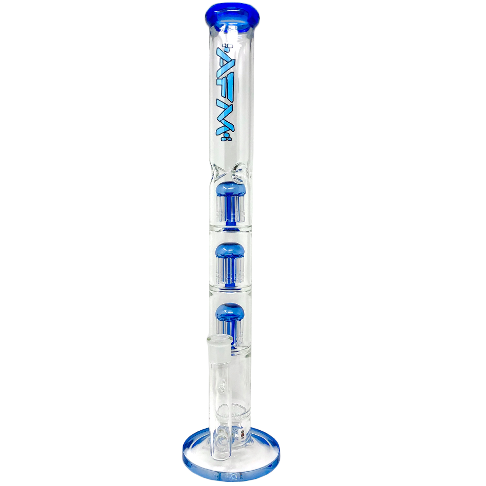 21" Ripper Triple Tree Perc Glass Straight Tube Bong