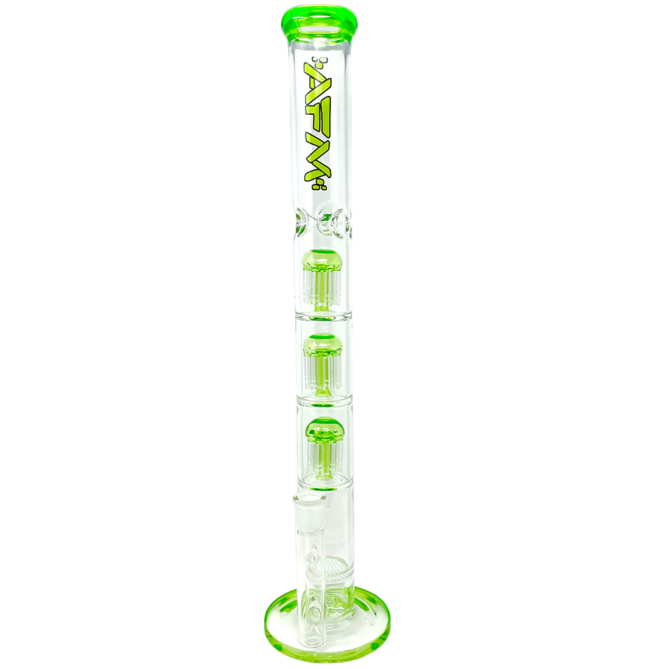 21" Ripper Triple Tree Perc Glass Straight Tube Bong