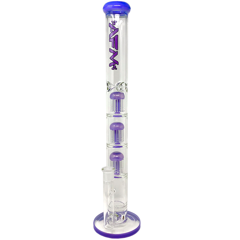 21" Ripper Triple Tree Perc Glass Straight Tube Bong